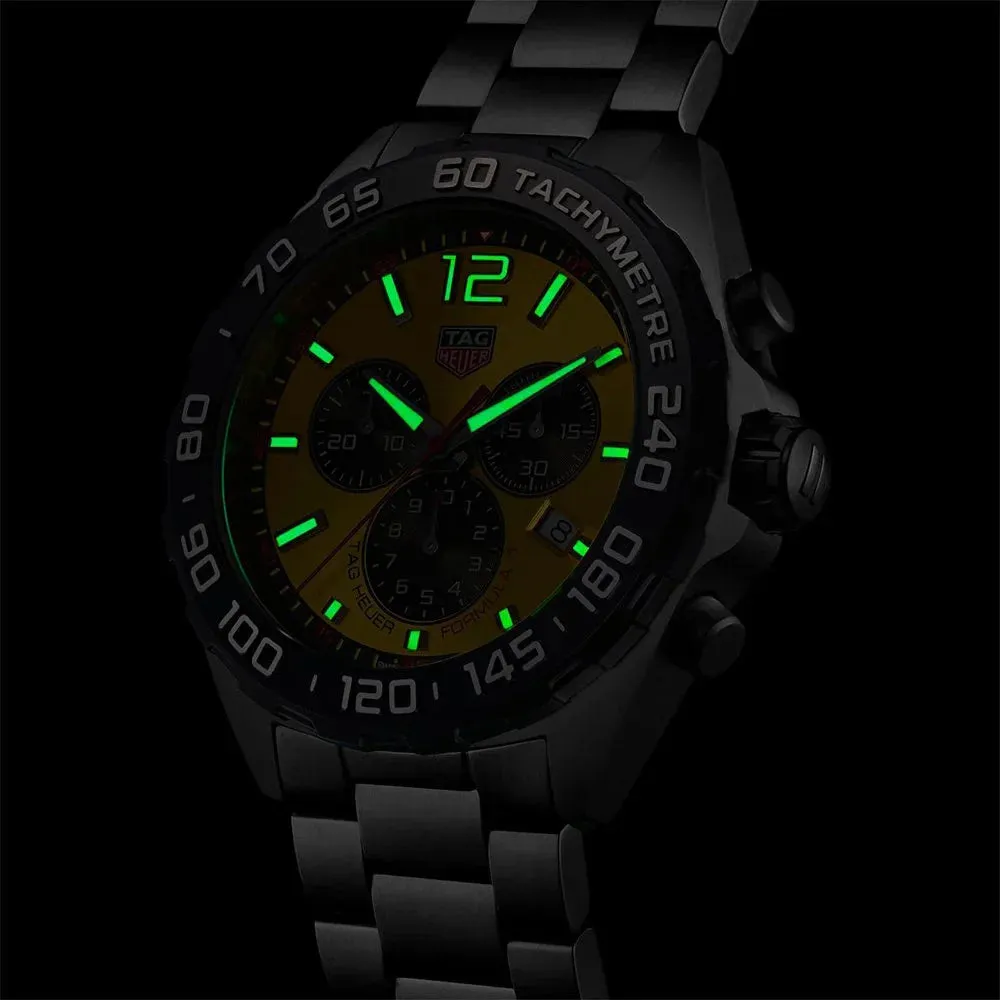 Tag Heuer Formula 1 Men's Yellow Chronograph Watch CAZ101AM.BA0842