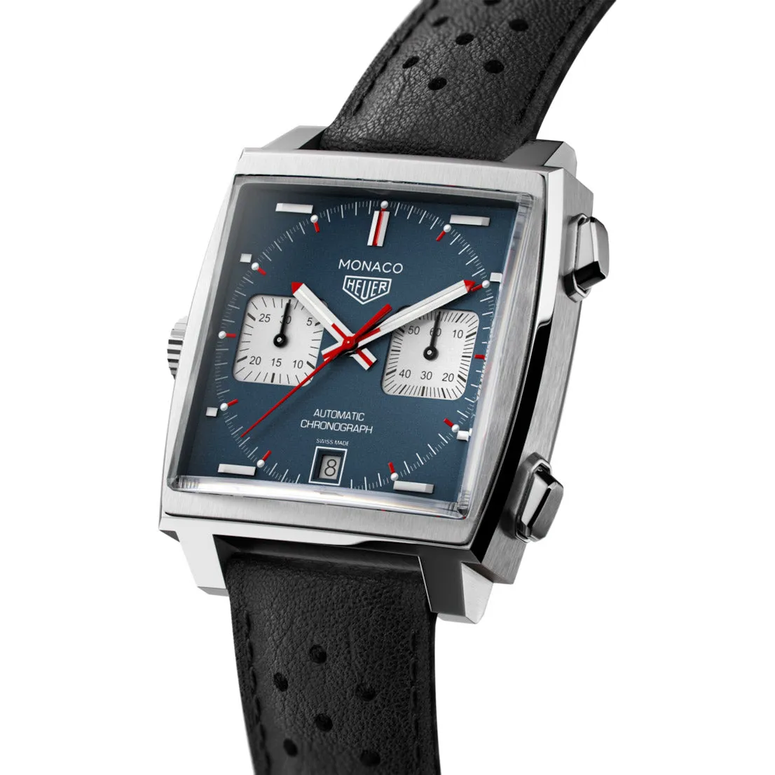 Tag Heuer Monaco Chronograph Men's Blue Watch CAW211P.FC6356