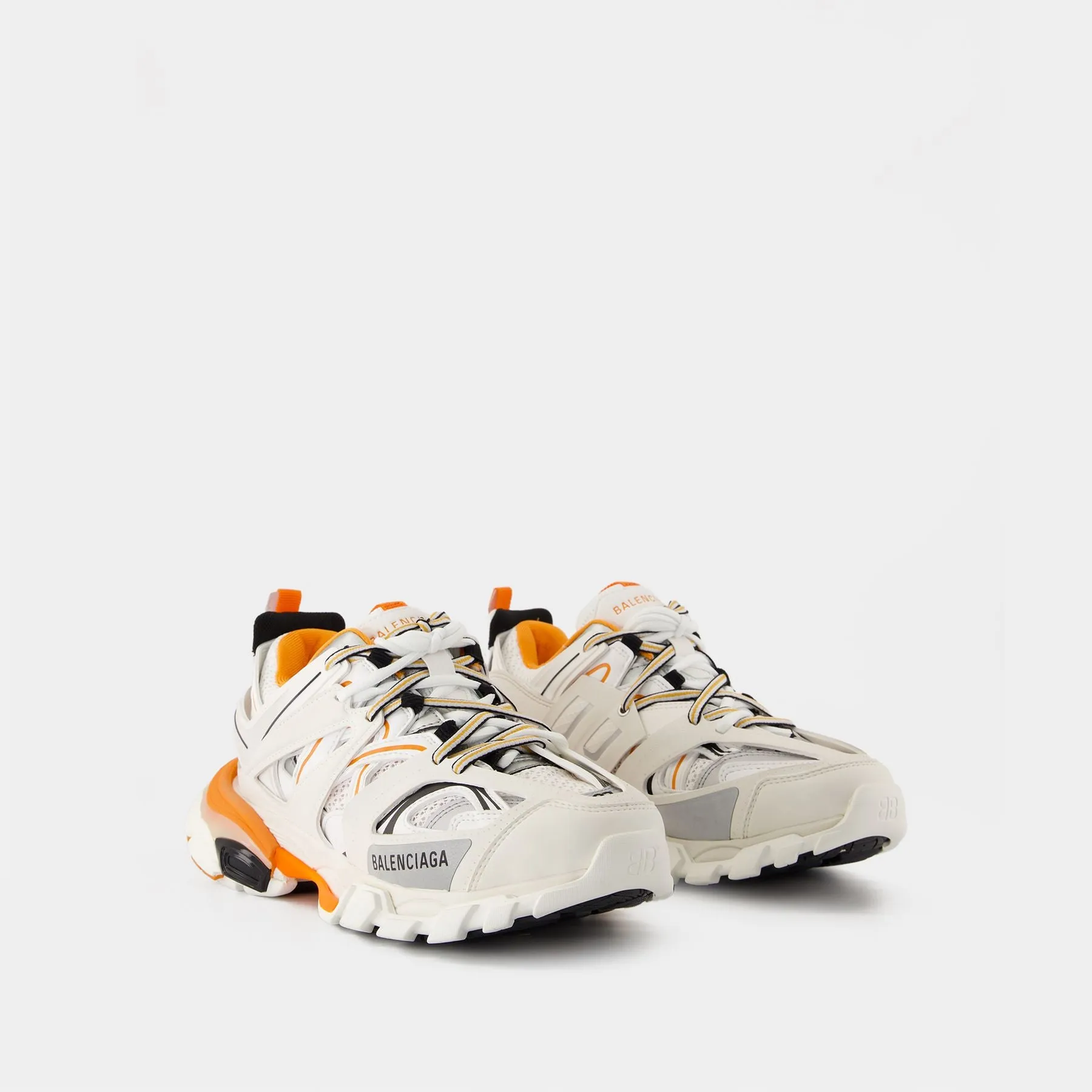 Track Sneakers - Balenciaga - Synthetic - White/Orange