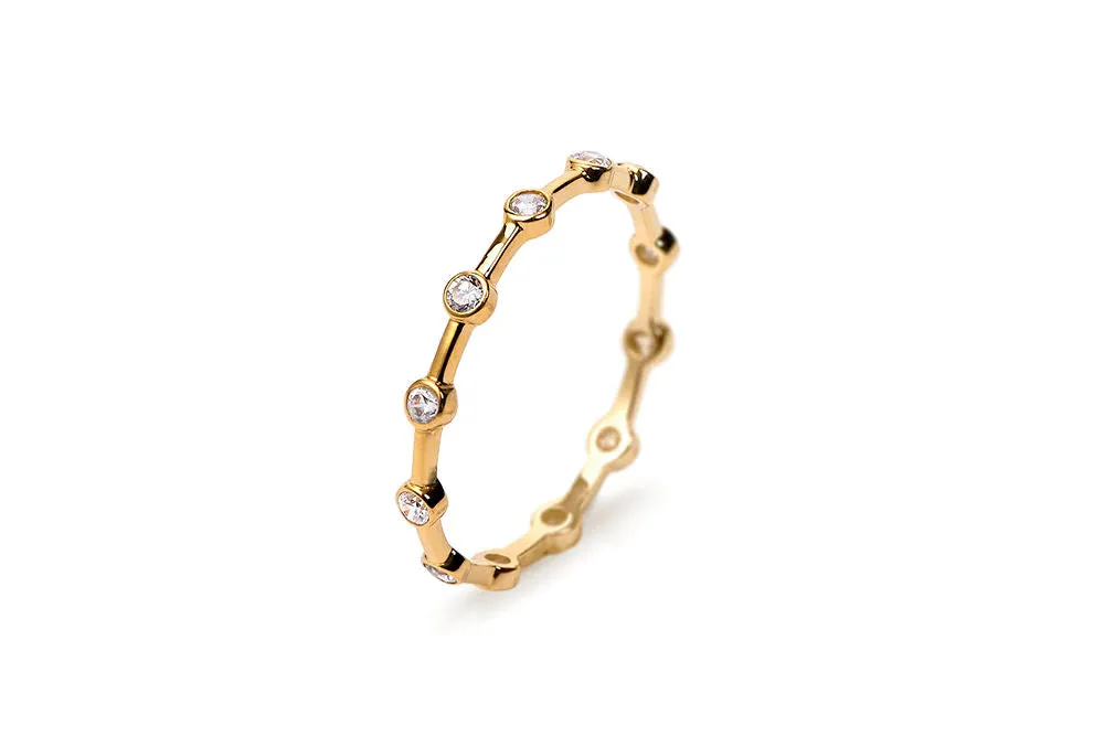 Twelve Diamond 14K Gold Band