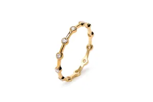 Twelve Diamond 14K Gold Band