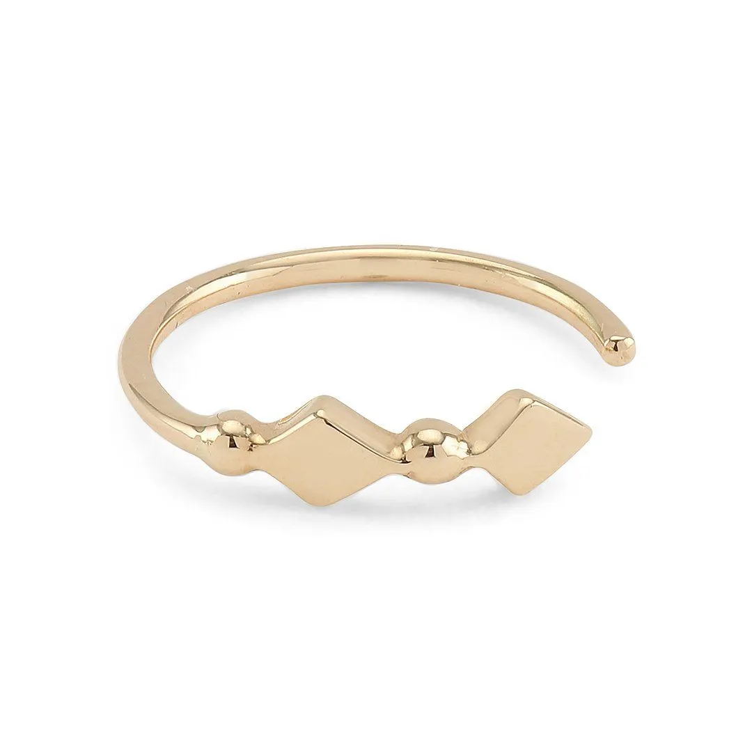 Two Kites 14K Gold Earring