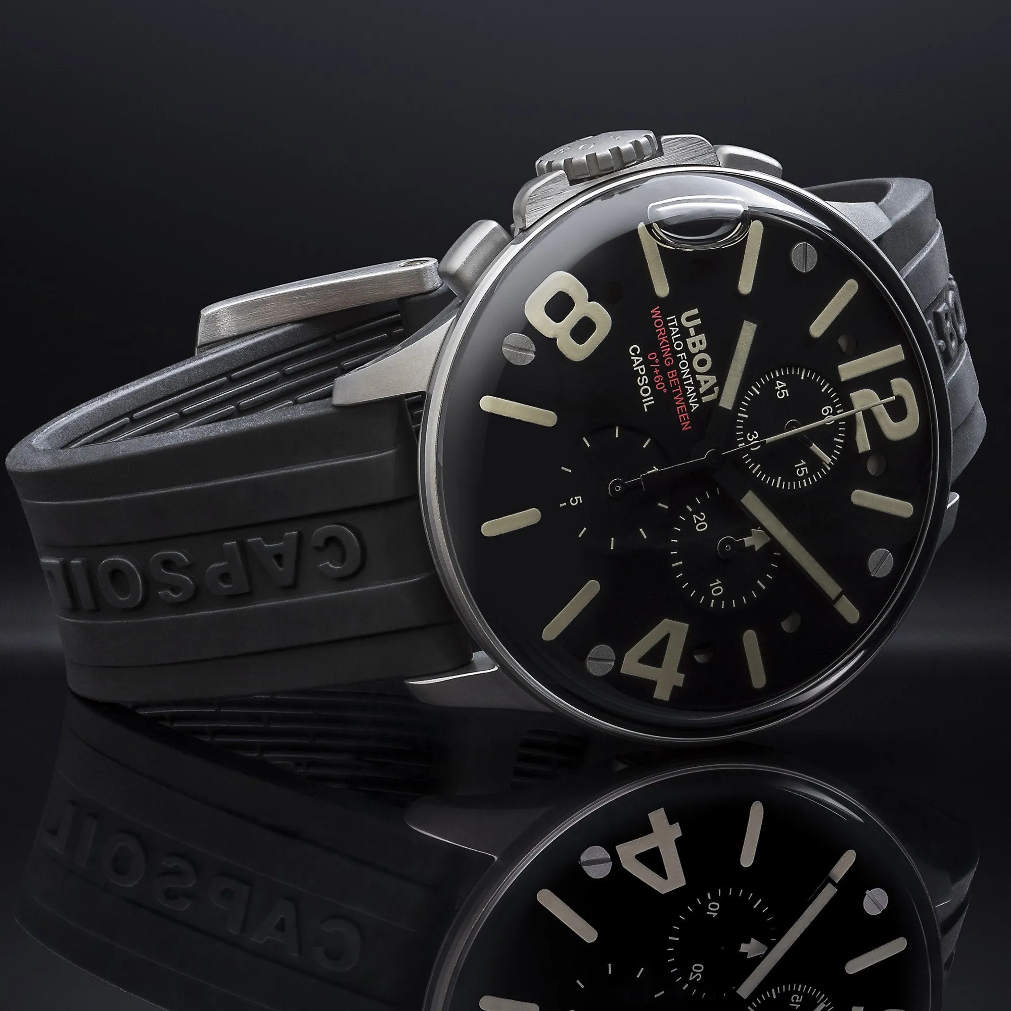 U-Boat 8111/B Men's Black Capsoil Chronograph Watch