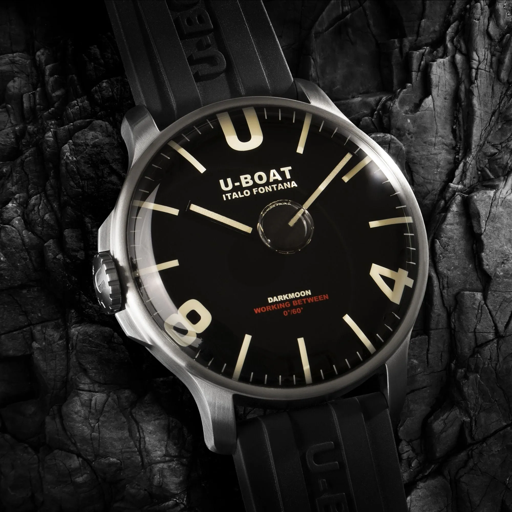 U-Boat 8463/A Men's Black Darkmoon SS/A Watch
