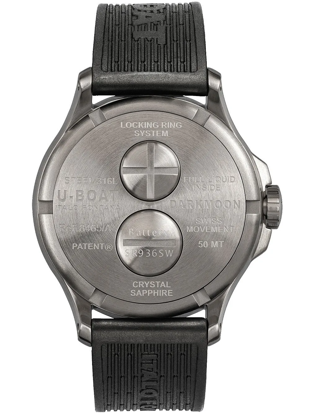 U-Boat 8465/B Men's Darkmoon Red Watch