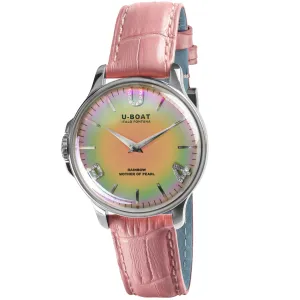 U-Boat 8472 Ladies Pink Rainbow Watch