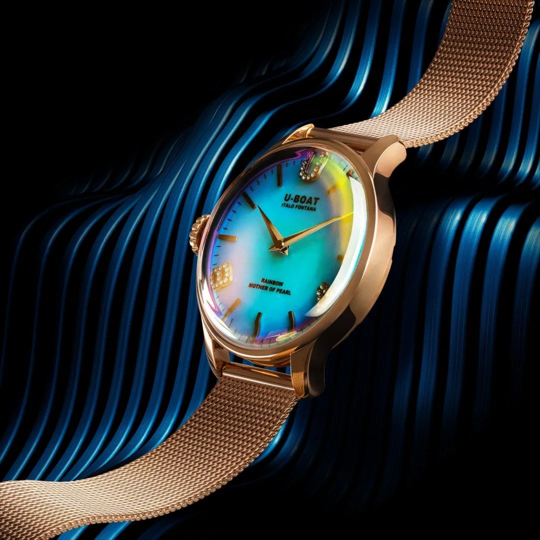 U-Boat 8475/MT Ladies Gold Rainbow Watch