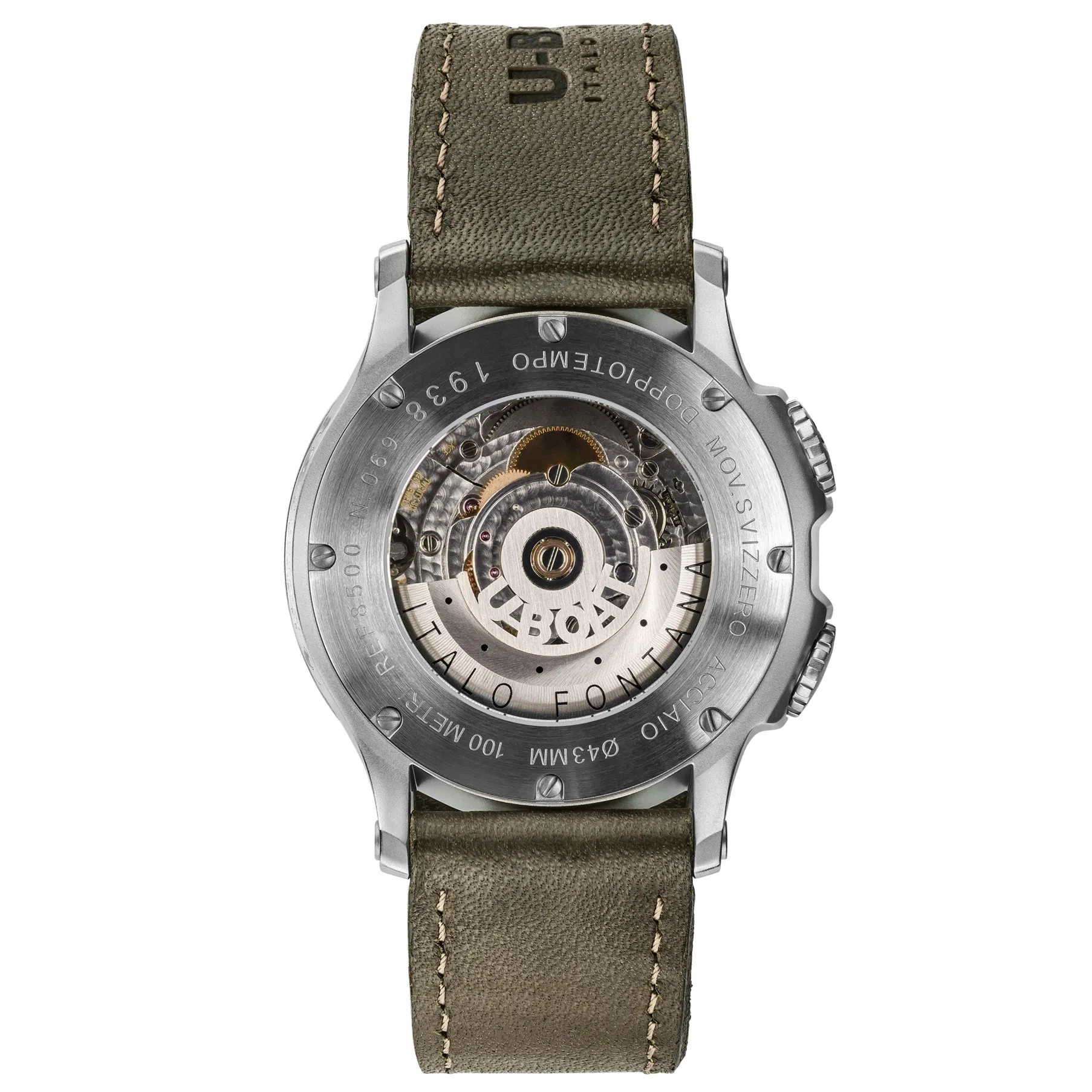 U-Boat 8500 Men's Green Calf Doppiotempo Watch