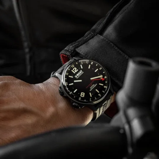 U-Boat 8770 Men's Black Capsoil Doppiotempo GMT Watch