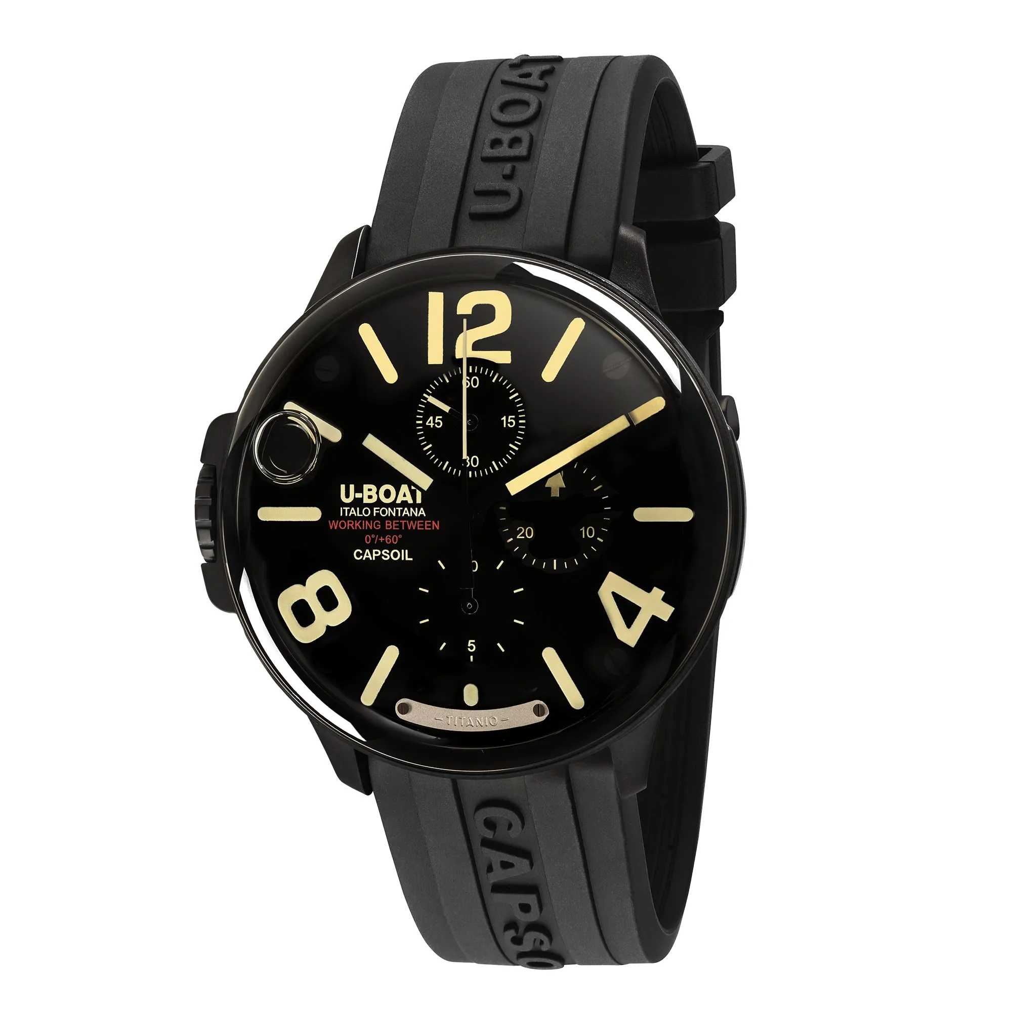 U-Boat 8896 Capsoil 45 Chrono Titanium DLC Men's Watch
