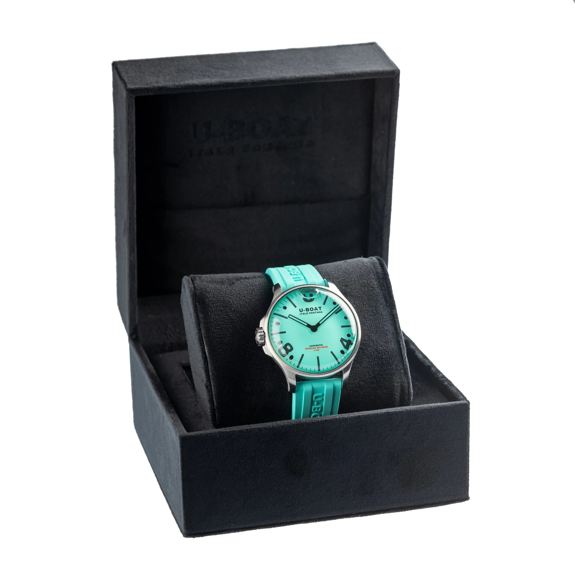 U-Boat 8966 Men's Darkmoon 44mm Aquamarine SS Watch