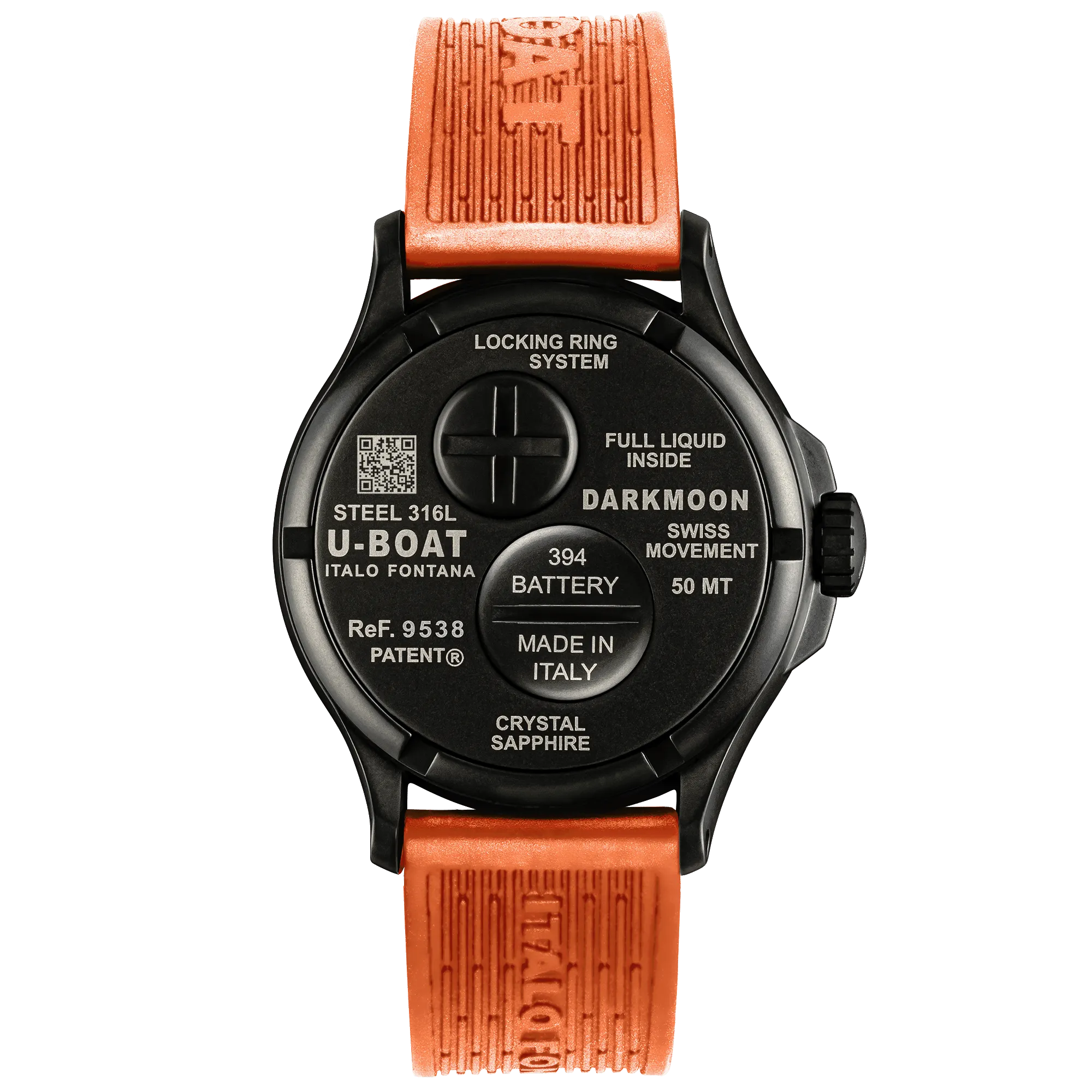 U-Boat Capsoil Darkmoon Men's Orange Watch 9538