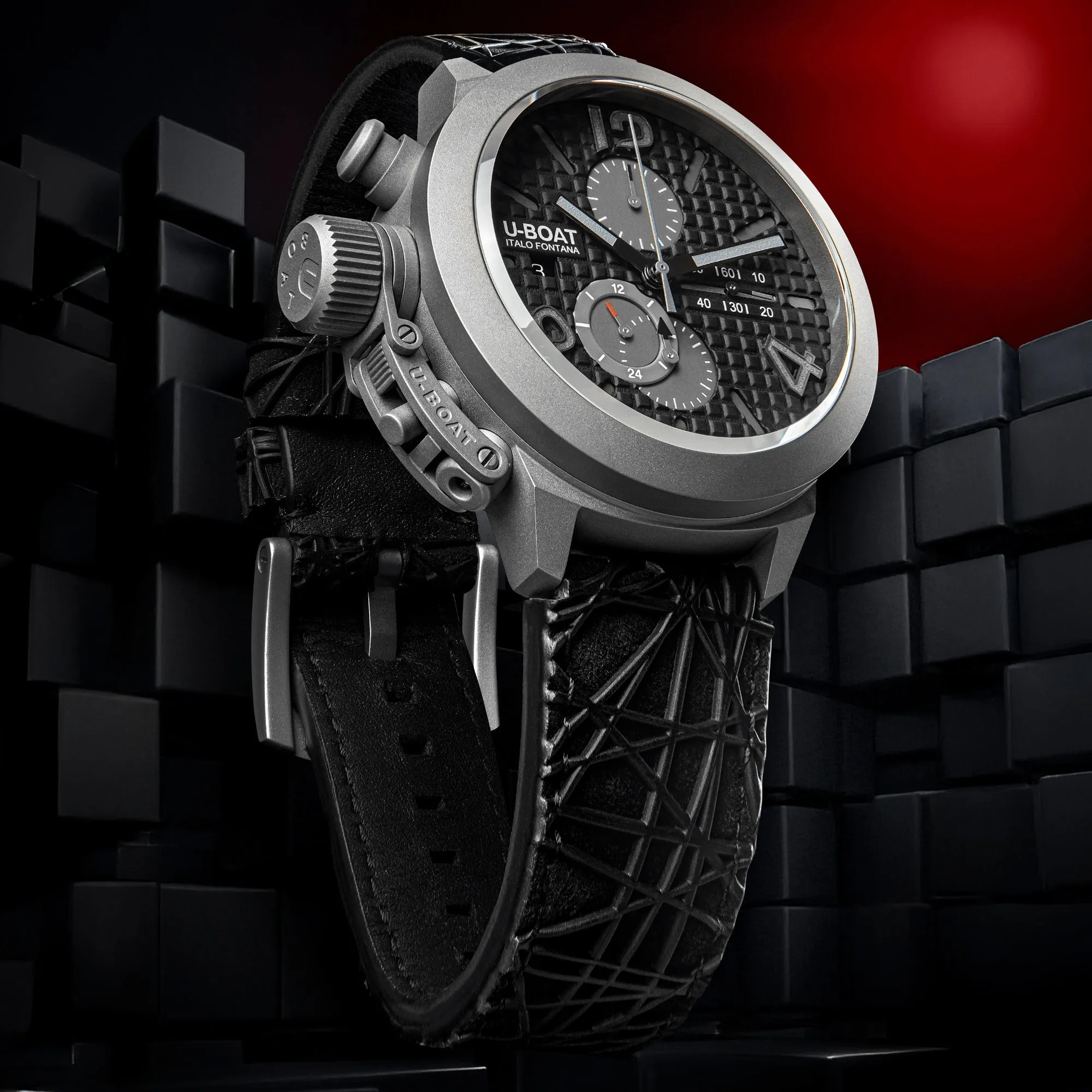 U-Boat Classico 45 Titanium Chronograph Tungsten Black Limited Edition Watch