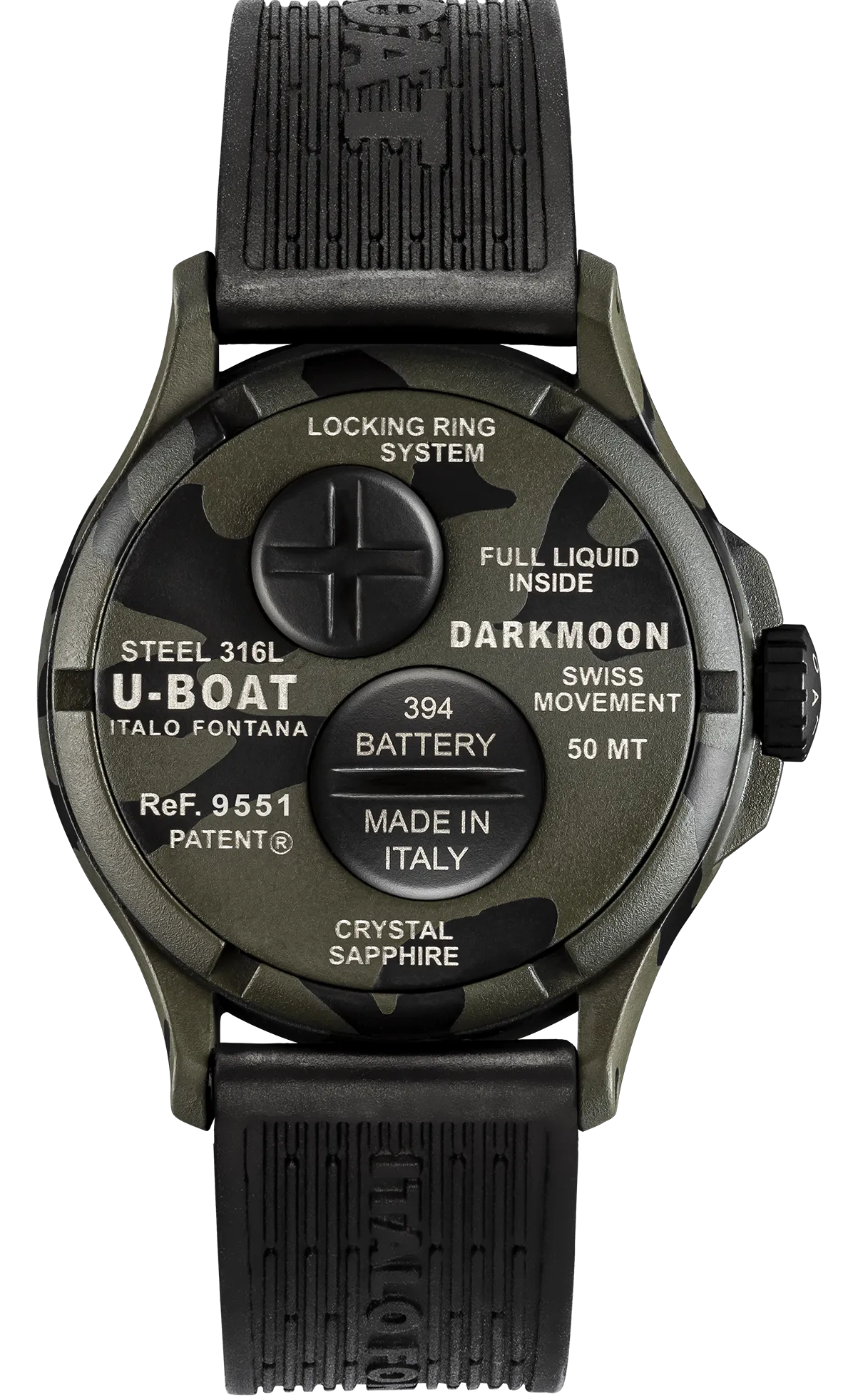 U-Boat Darkmoon 40 Camouflage Grey Curve Black Watch
