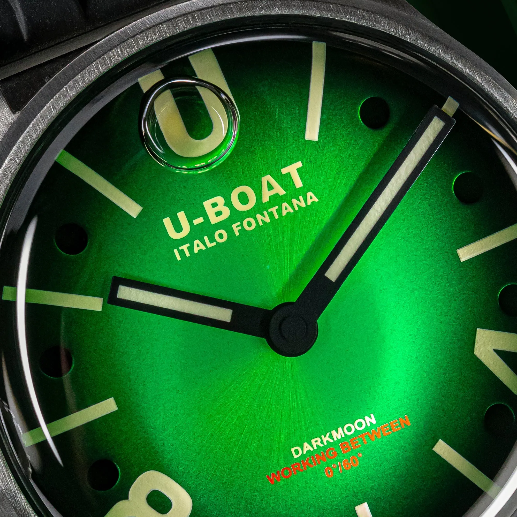 U-Boat Darkmoon 40mm Green SS Soleil Watch