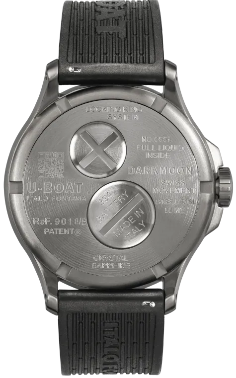U-Boat Darkmoon Black SS Watch