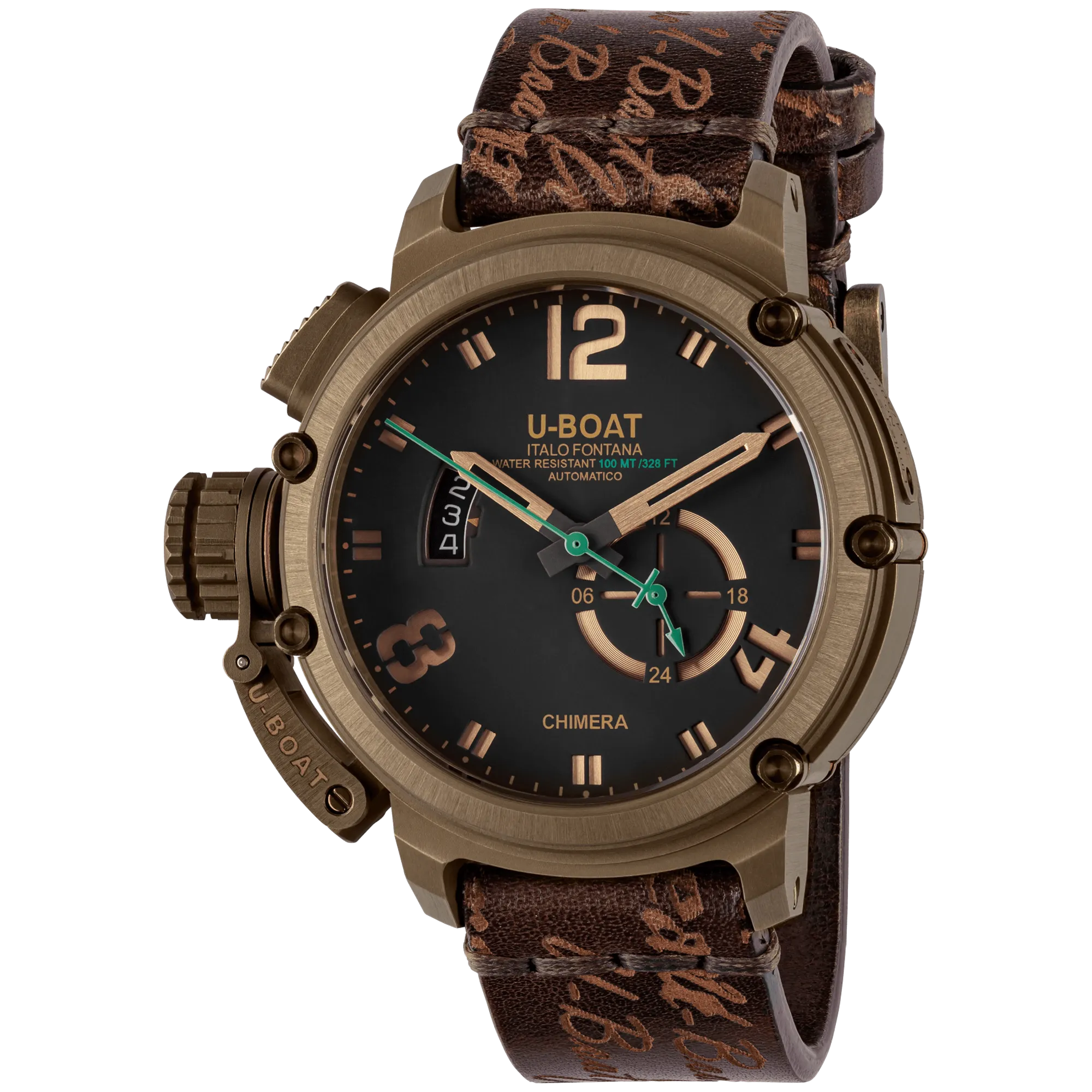 U-Boat Men's Watch Chimera 46mm Green Bronze 8527A
