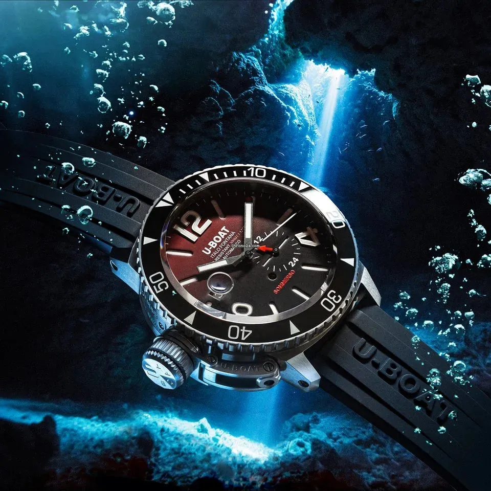 U-Boat Sommerso Ceramic Bordeaux Men's Black Watch U9521