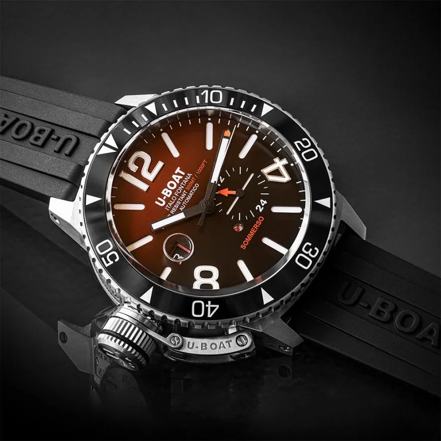 U-Boat Sommerso Ceramic Bordeaux Men's Black Watch U9521