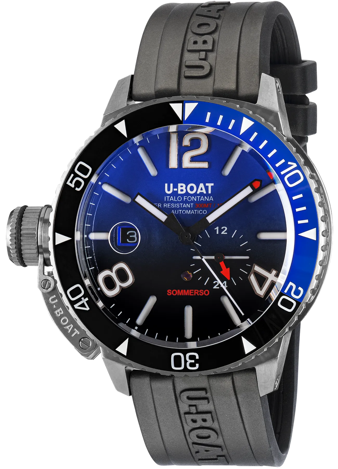 U-Boat Sommerso Ghiera Ceramica Bicolore Quadrante Blue Watch