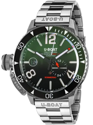 U-Boat Sommerso Ghiera Ceramica Bicolore Quadrante Green Bracelet Watch