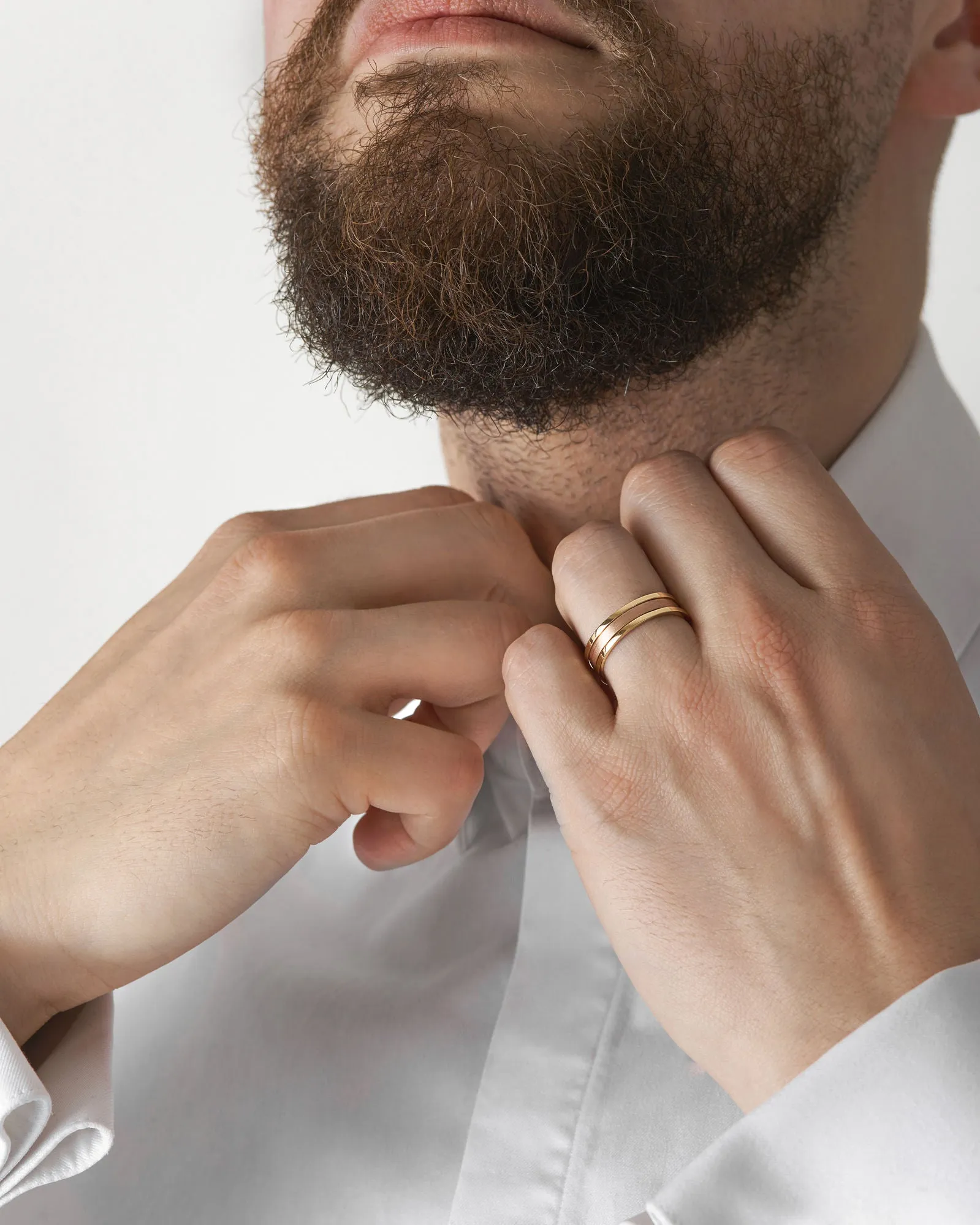 Unisex We Matt 18K Rosegold & Gold Ring