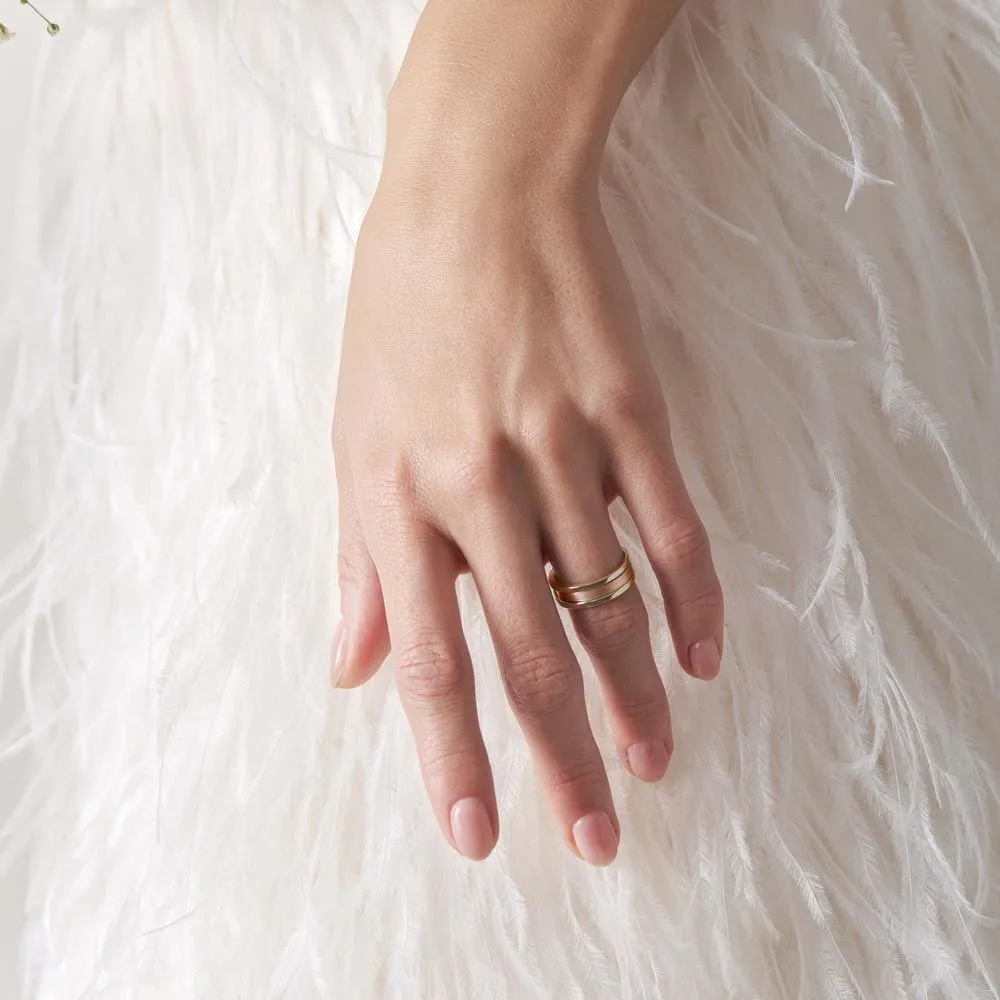 Unisex We Matt 18K Rosegold & Gold Ring