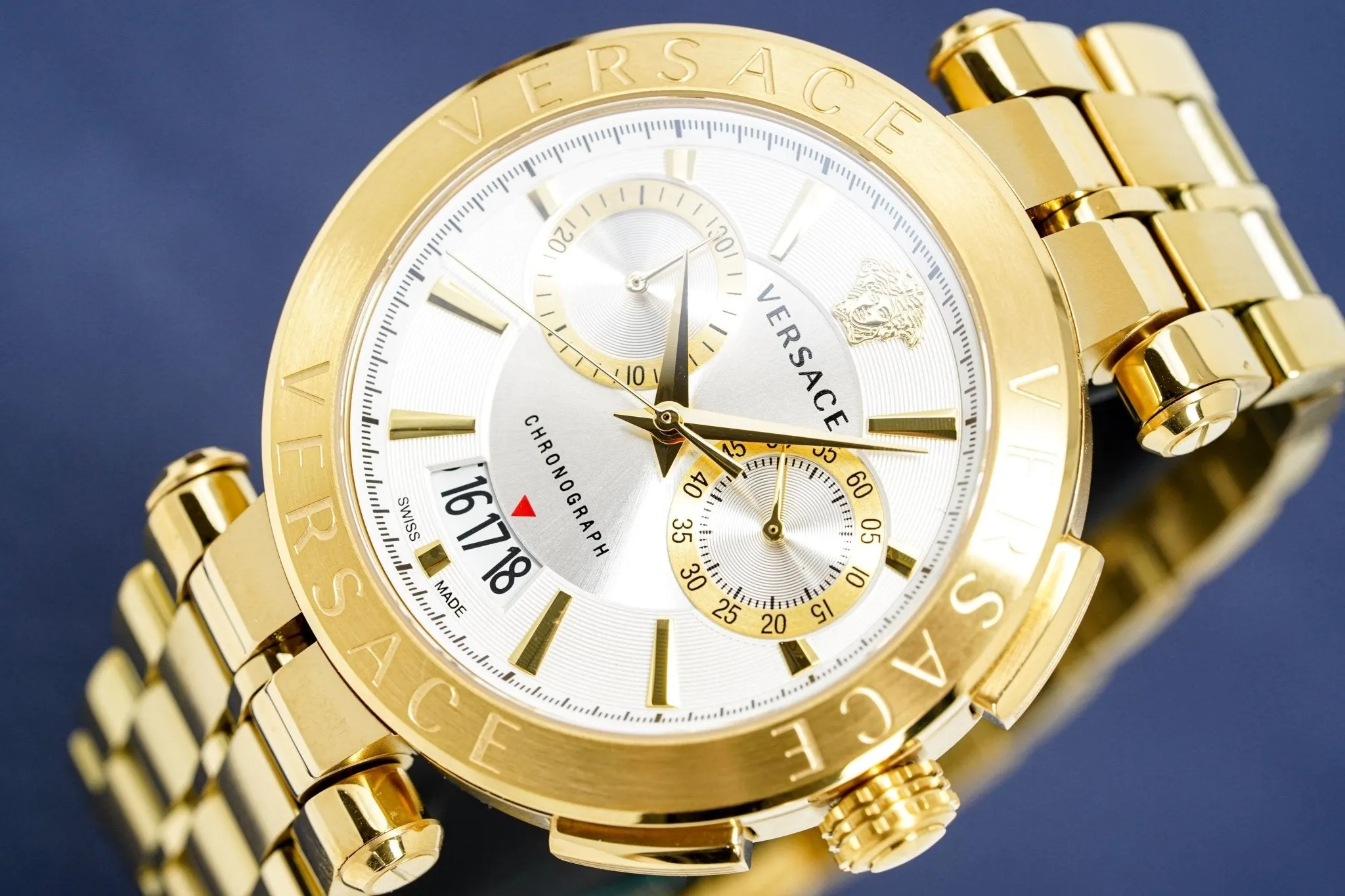 Versace Men's Chronograph Watch Aion Gold VBR060017