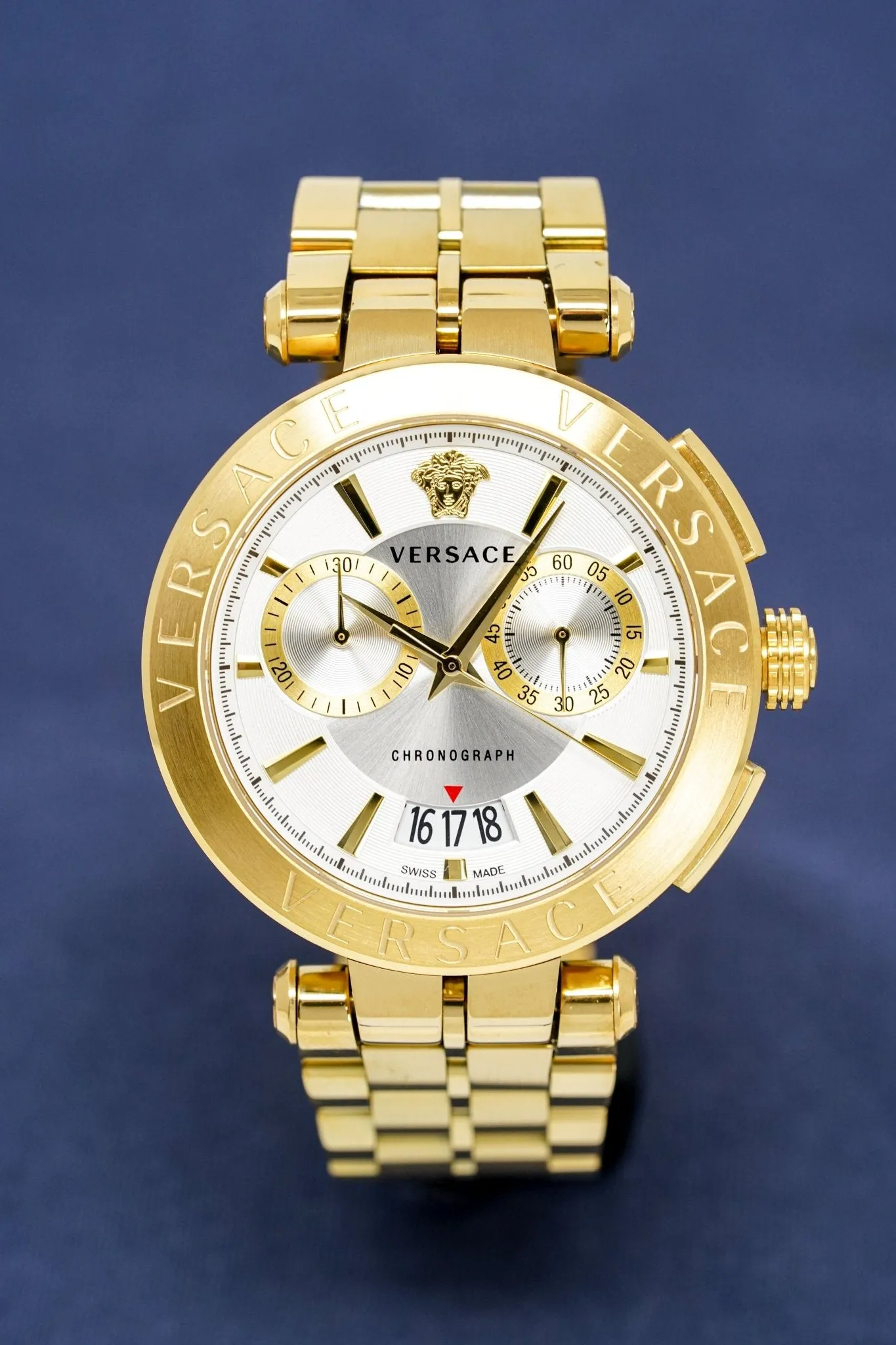 Versace Men's Chronograph Watch Aion Gold VBR060017