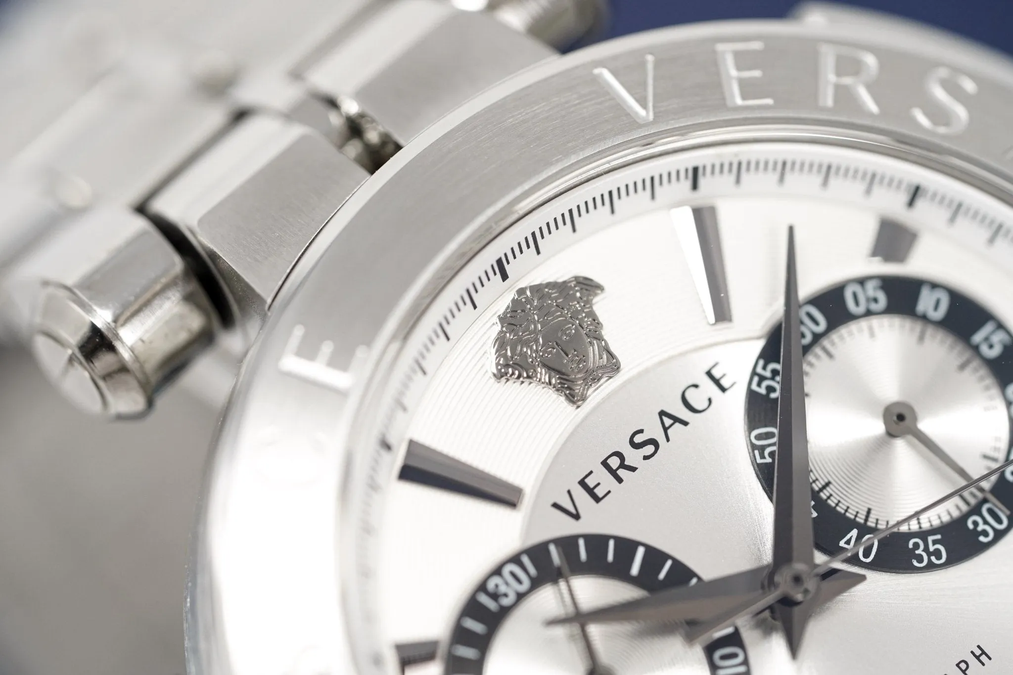 Versace Men's Chronograph Watch Aion Silver VBR040017