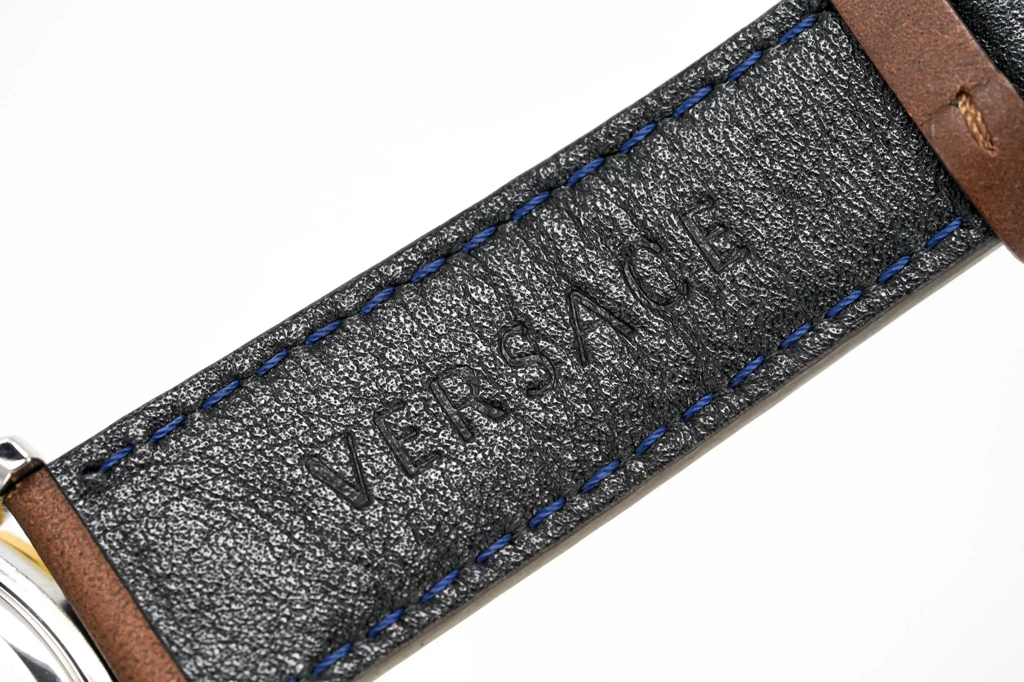 Versace Men's Watch Hellenyium GMT Blue Leather V11080017