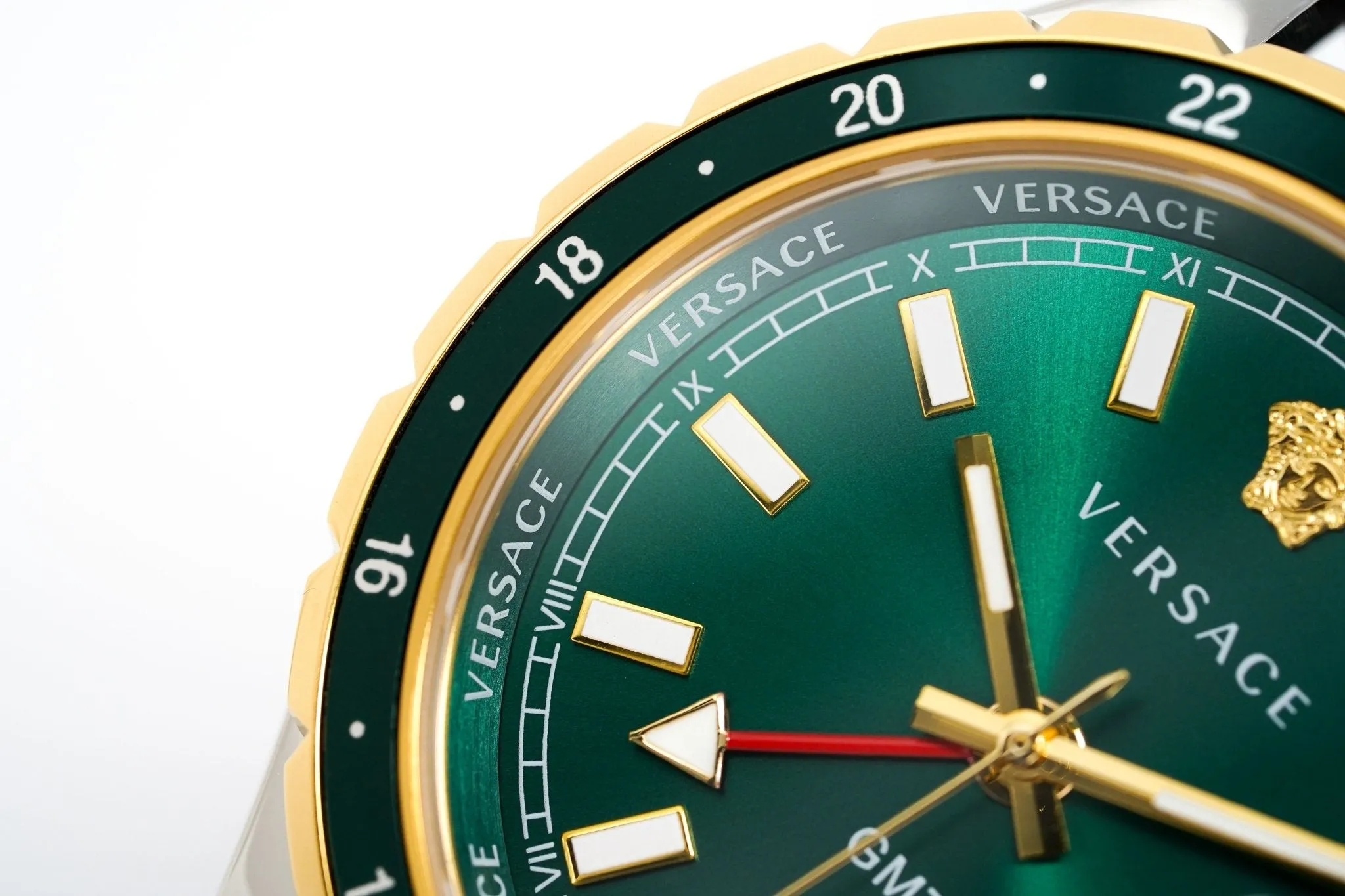 Versace Men's Watch Hellenyium GMT Green Leather V11090017