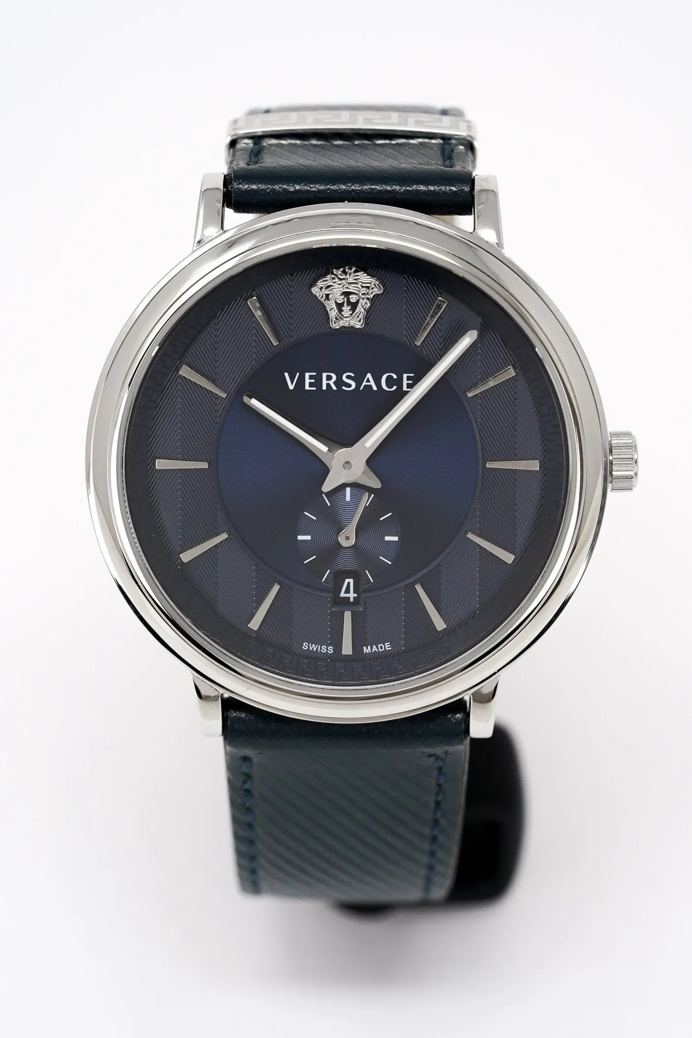 Versace Men's Watch V-Circle Small Seconds Blue VBQ010017