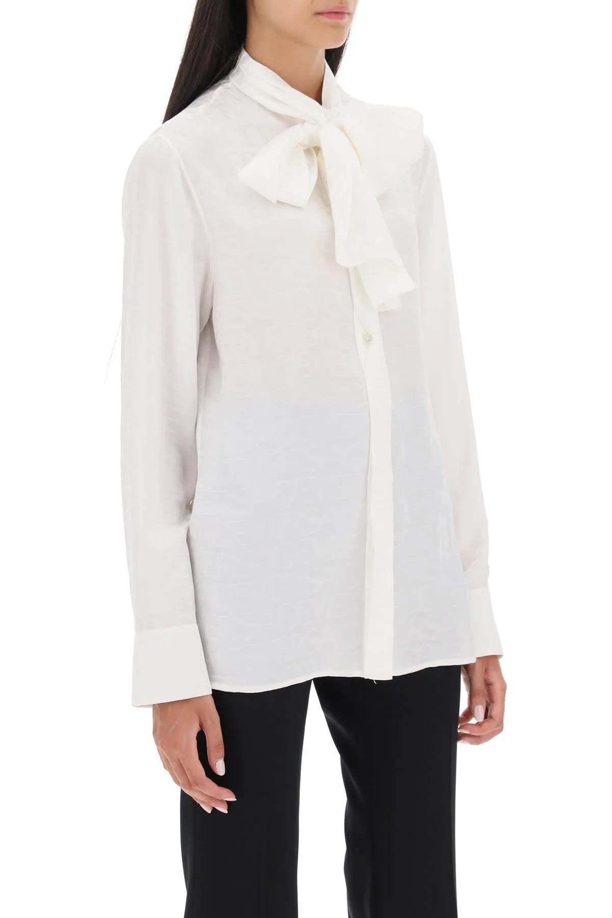 'Versace Women's Allover' Lavallière Shirt