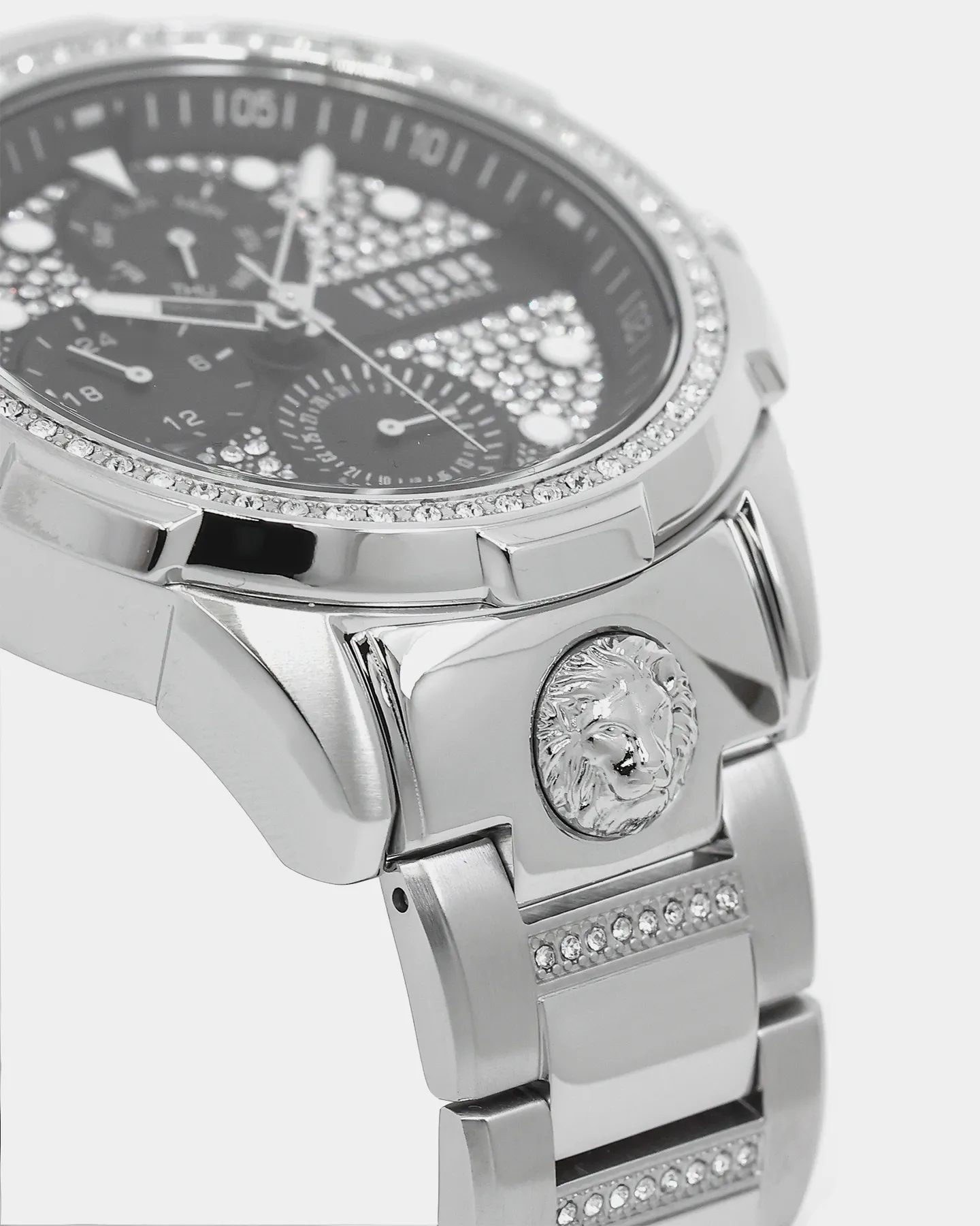 Versus Versace 6eme Arrondissement Crystal Set Stainless Steel Watch Stainless Steel
