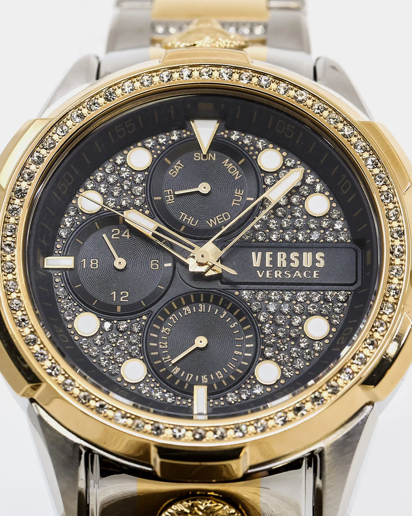 Versus Versace 6eme Arrondissement Crystal Watch Yellow Gold