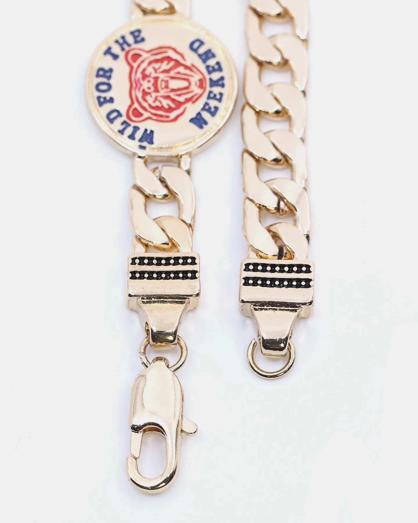 Wild For The Weekend Baller Bear Coin Bracelet Gold