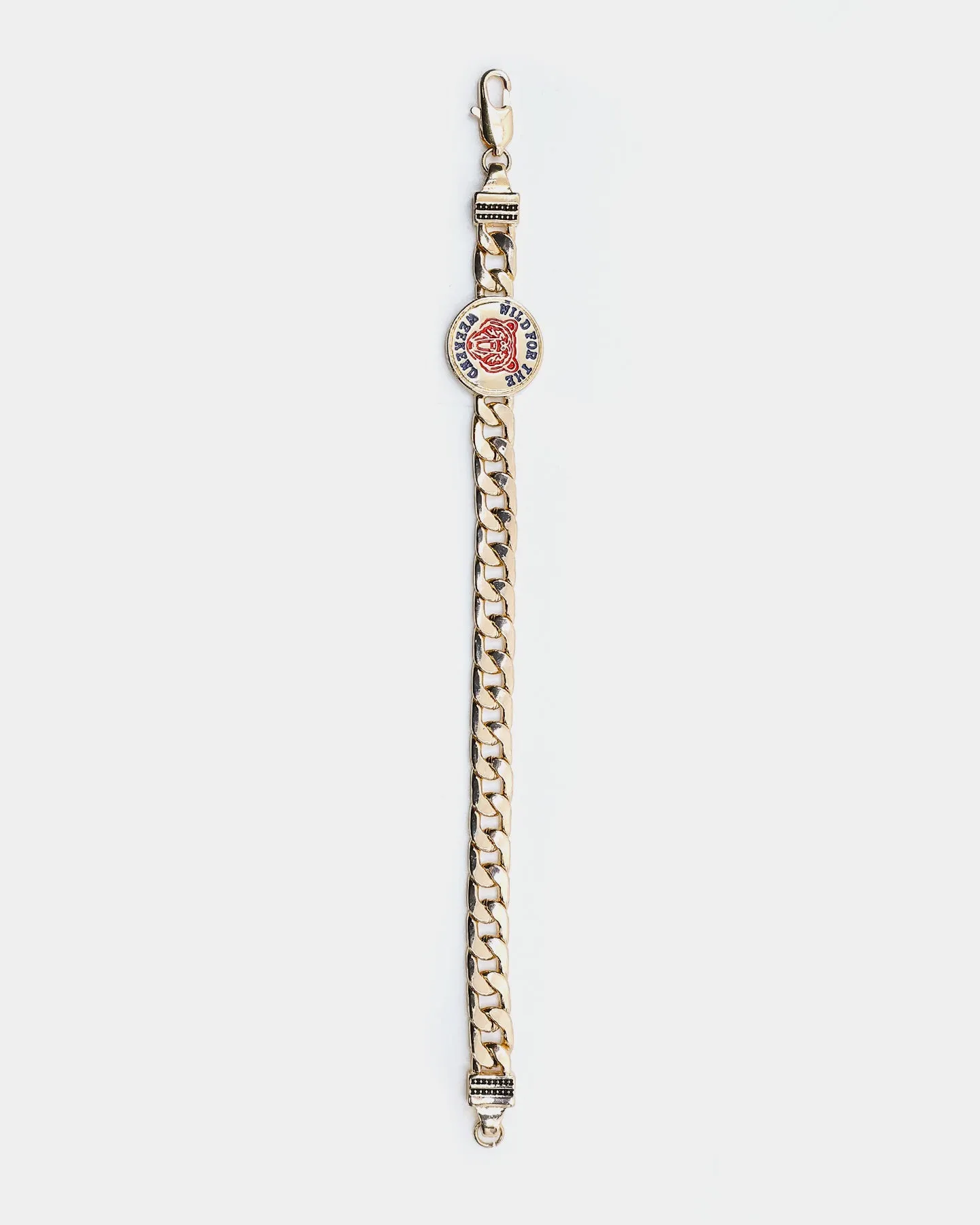 Wild For The Weekend Baller Bear Coin Bracelet Gold