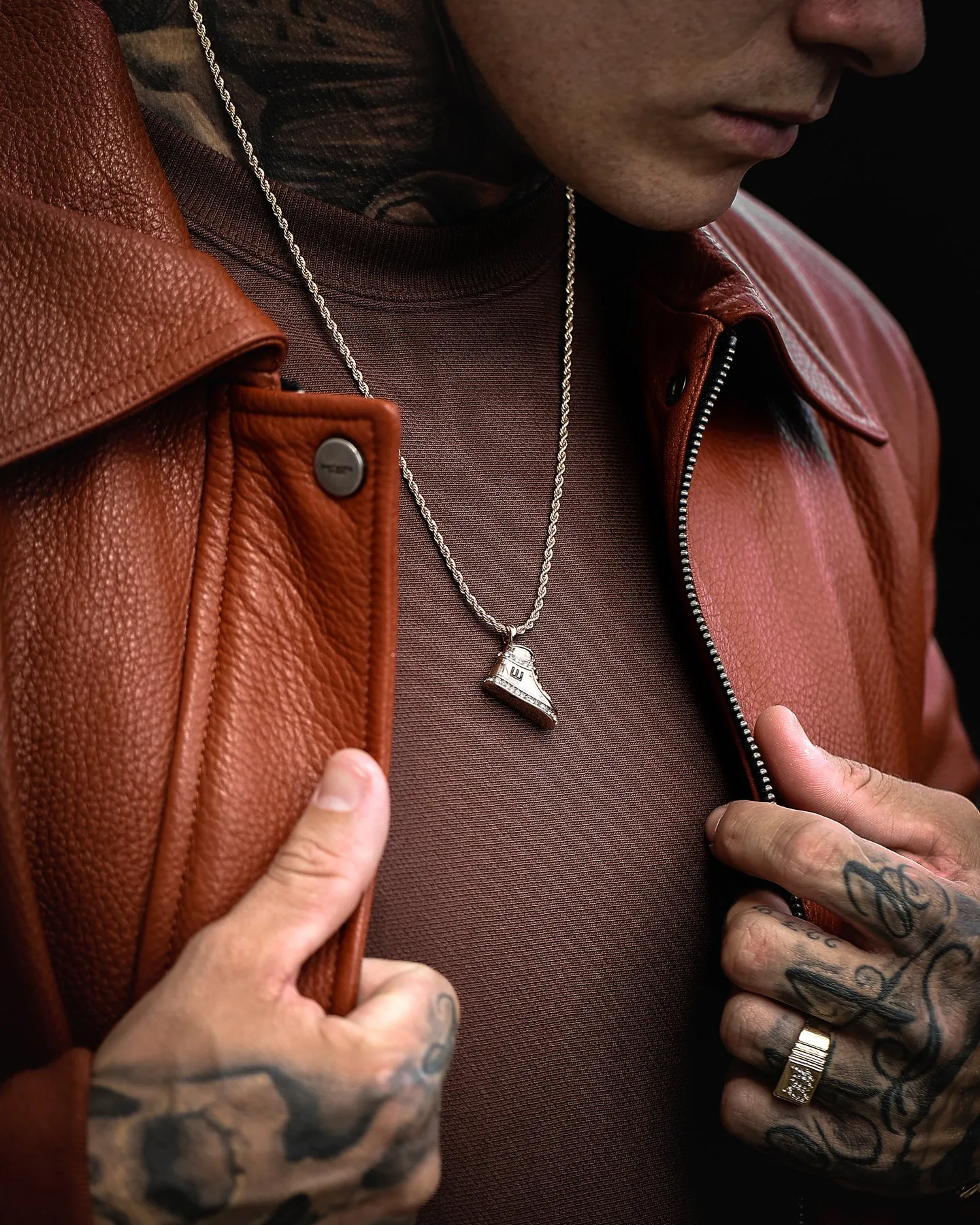 Wild For The Weekend High Top Pendant Necklace Gold