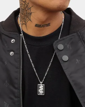 Wild for the Weekend Serpentine Rectangle Necklace Silver