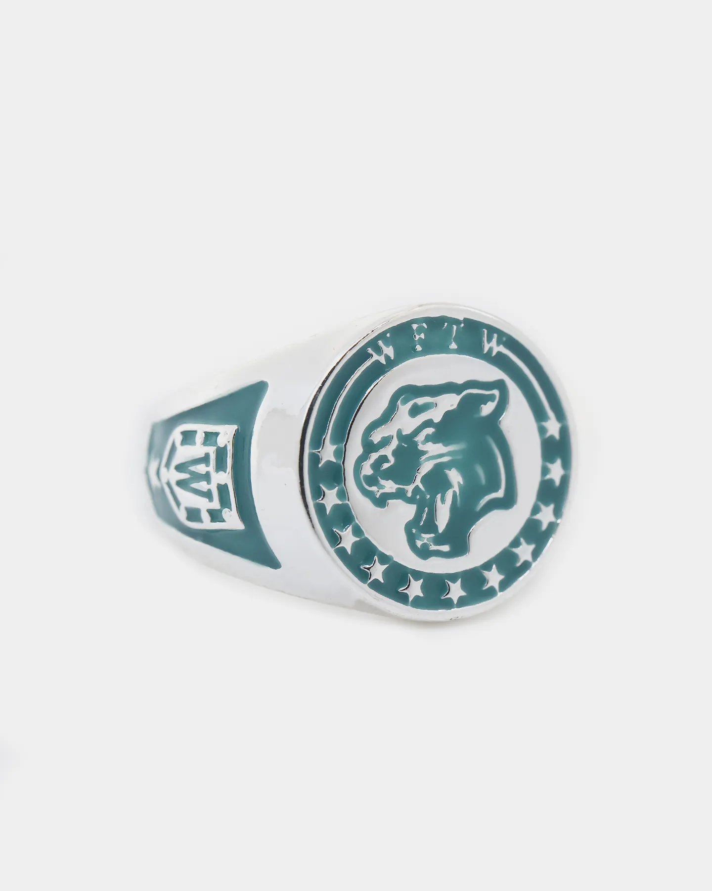 Wild For The Weekend Wildcats Coin Signet Ring (Medium) Silver