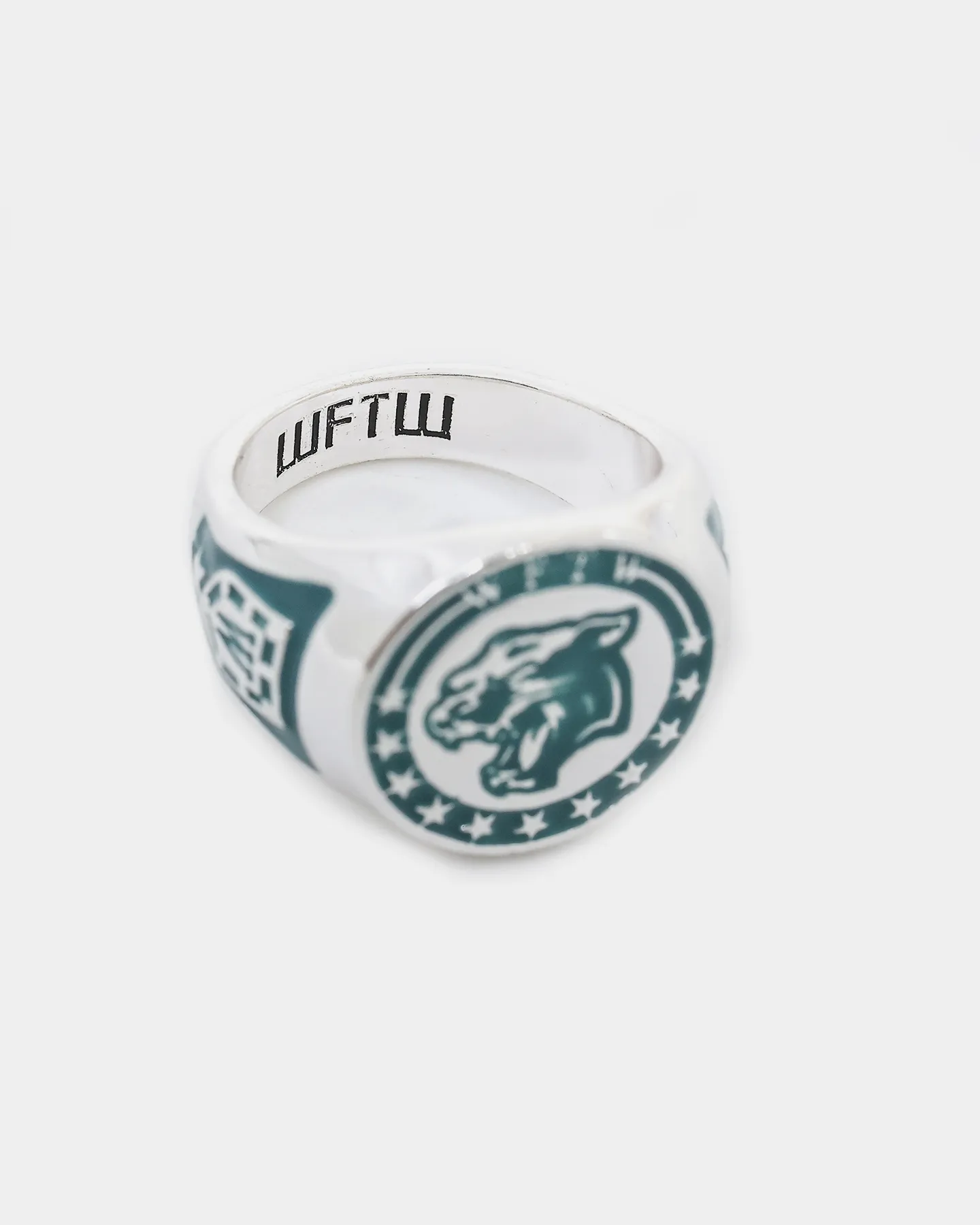 Wild For The Weekend Wildcats Coin Signet Ring (Medium) Silver