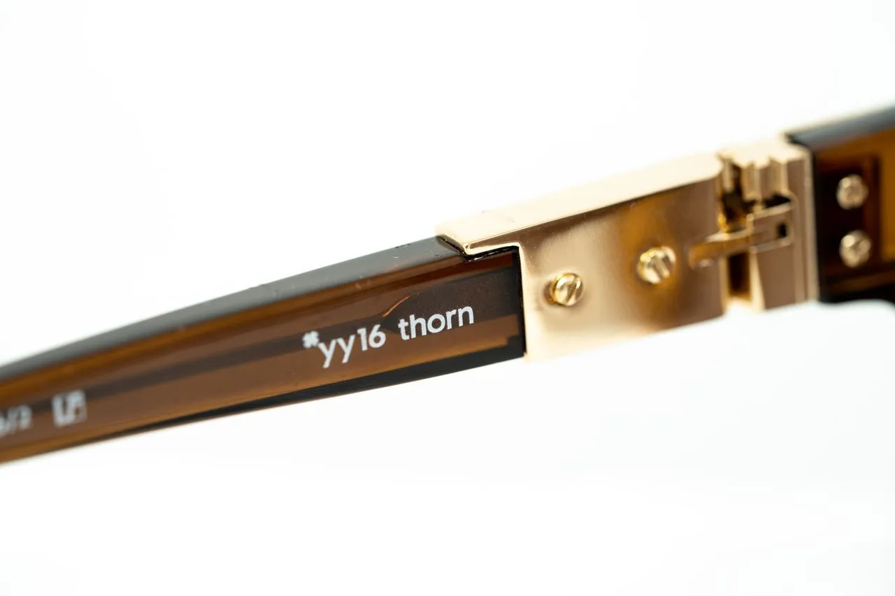 Yohji Yamamoto Sunglasses Rectangular Brown and Bronze