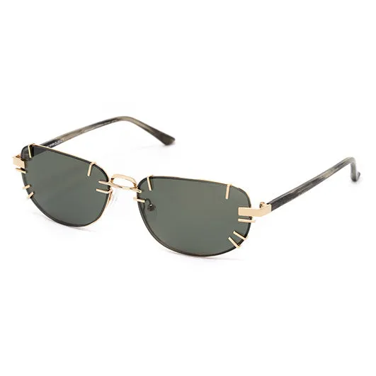 Y/Project x Linda Farrow Green Polarised Sunglasses YP2C2SUN